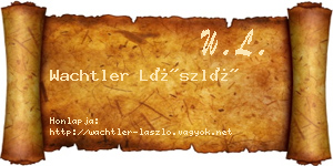 Wachtler László névjegykártya